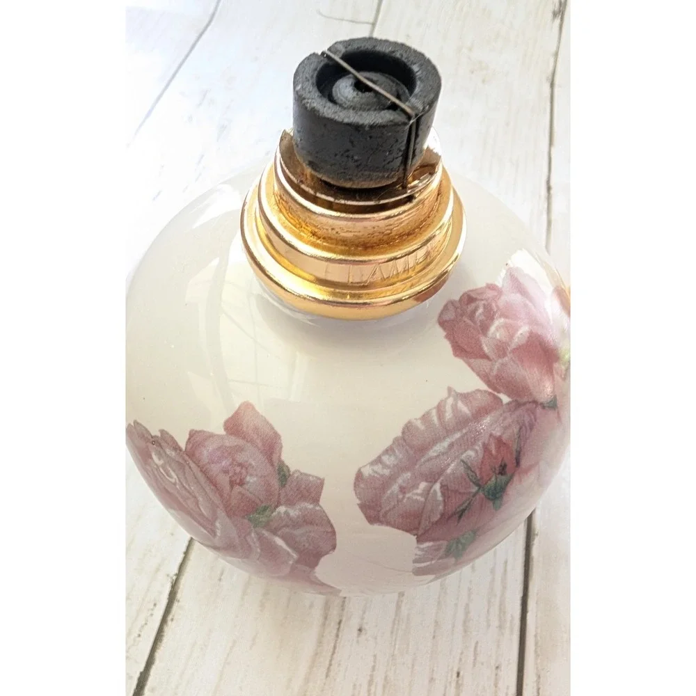 Lampe Berger Fragrance Lamp Vintage Porcelain White Pink Peonies France